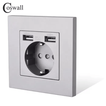 Розетка юсб usb с зарядным устройством чёрная coswell