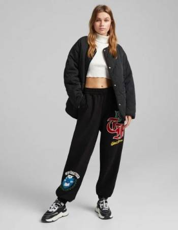 Bershka штани джогери нашивки принт Boruto аниме