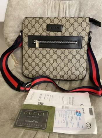 Мужская сумка планшетка Gucci через плечо в стиле гучи Турция
