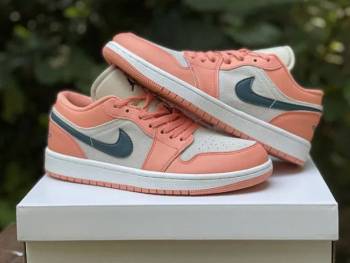 Кроссовки Nike Air Jordan 1 Low Light Madder Root Джорданы персиковые
