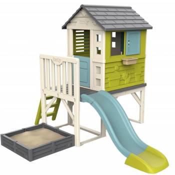 Ігровий будиночок на палях з пісочницею та гіркою Smoby