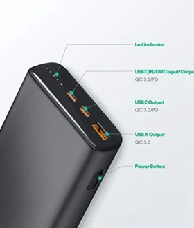 Power bank для ноутбука 65 w 23800mah