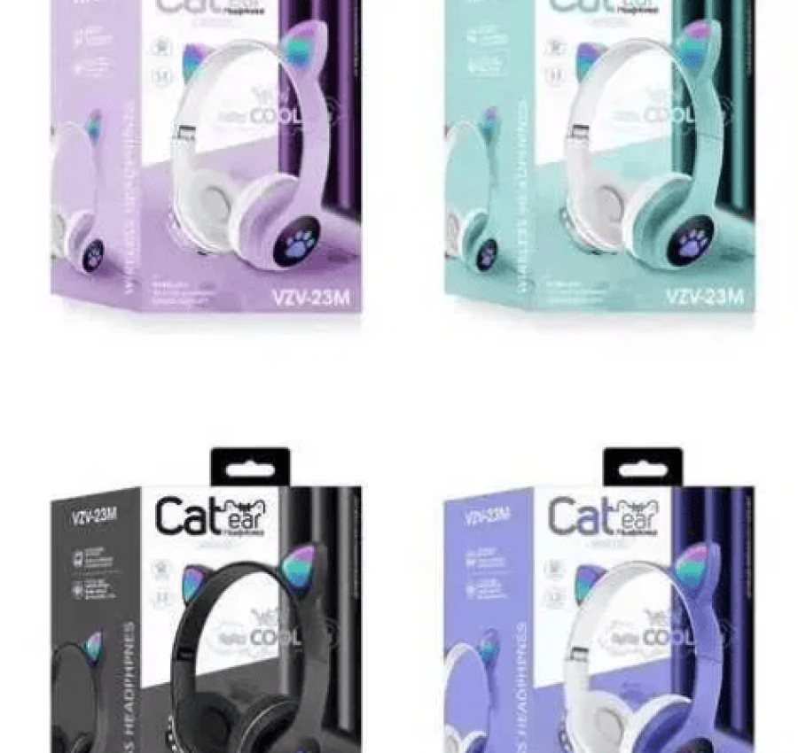Беспроводные наушники с кошачьими ушками LED Bluetooth CAT VZV-23M 3