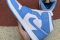 Кроссовки Nike Air Jordan 1 Mid UNC White University Blue женские AJ1 3