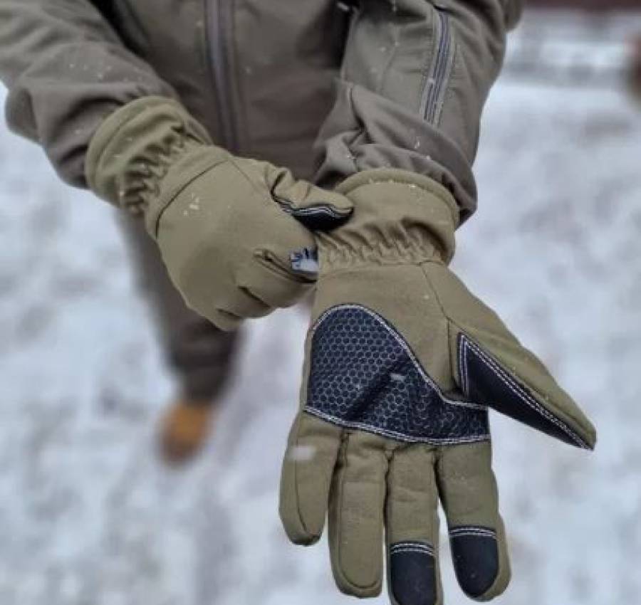 Розпродаж! Тактичні зимові перчатки рукавиці Софтшелл Soft Shell Олива 8