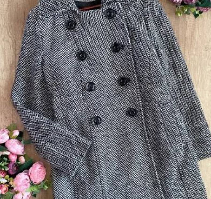 Пальто ёлочка 42-44р. Пальто деми XSS. Курточкапальтоблузка 42-44р